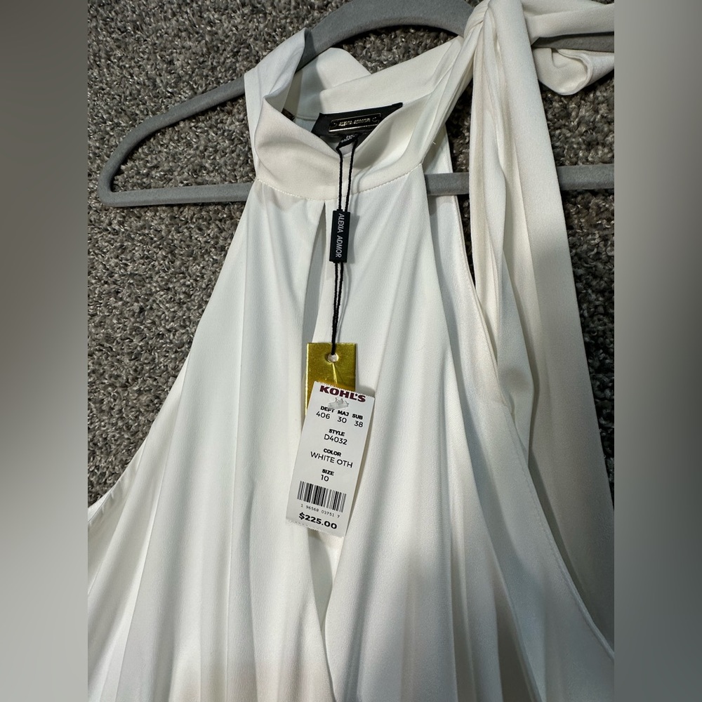 NWT ALEXIA ADMOR Wide-Leg Halter Jumpsuit Size 10 - Picture 8 of 9